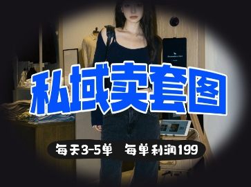 私域卖套图每天3-5单，每单利润99-网创星球