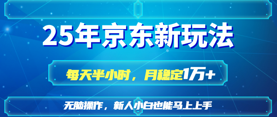 （14309期）25京东新玩法，每天半小时，月稳定1W+-网创星球