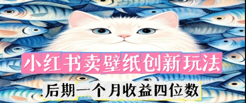 小红书卖壁纸创新玩法，后期一个月收益四位数-网创星球