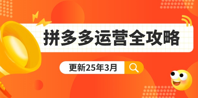 （14184期）拼多多运营全攻略：从0到日销千单,爆款内功+付费推广+黑科技(更新25年3月)-网创星球