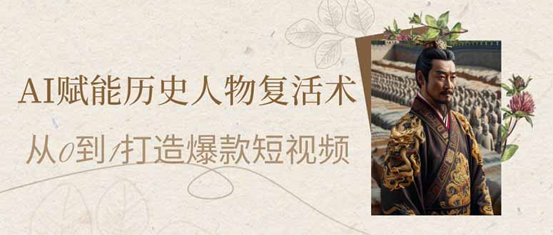 （14311期）AI赋能历史人物复活术：从0到1打造爆款短视频-网创星球