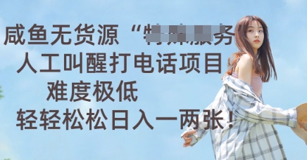 咸鱼无货源人工叫醒打电话项目，难度极低， 轻轻松松日入一两张-网创星球