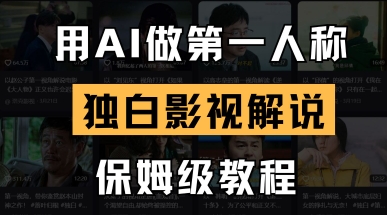 用AI做第一人称独白影视解说，手把手教学，保姆级教程-网创星球