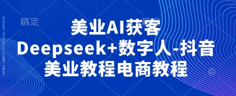 美业AI获客Deepseek+数字人-抖音美业教程电商教程-网创星球