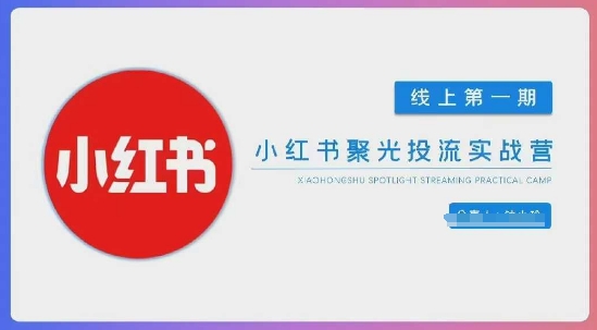 小红书聚光陪跑第一期，教你从0到1玩转小红书聚光投流，搭建小红书付费投流团队，更快的见到效果-网创星球