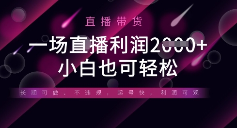 半无人直播带货，一场利润数张，适合所有平台玩法，小白也可轻松-网创星球